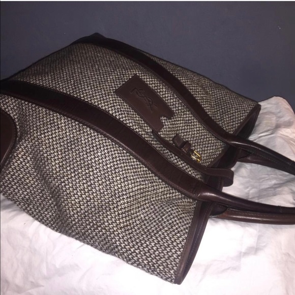 Saint Laurent Tweed Belted Tote - Picture 9 of 9